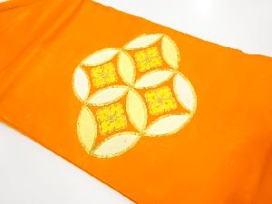 リサイクル　花七宝模様刺繍名古屋帯